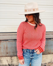 Load image into Gallery viewer, LUCY PARIS: TEYA KNIT TOP - RED ORANGE
