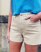Load image into Gallery viewer, BAYEAS: FLORA HIGH RISE SHORTS - LIGHT KHAKI
