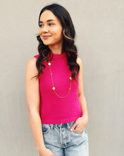Load image into Gallery viewer, SINCERELY OURS: SIERRA SWEATER TANK - FUSCHIA
