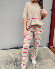 Load image into Gallery viewer, COMFY IN COLOR STRIPED SET - MOCHA
