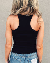 Load image into Gallery viewer, FREE PEOPLE: RIBBED SEAMLESS TANK - BLACK

