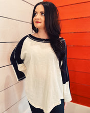 Load image into Gallery viewer, FREE PEOPLE: STARRY HAZE TEE - BLACK AND WHITE
