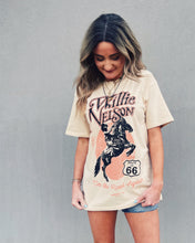 Load image into Gallery viewer, DAYDREAMER: WEEKEND TEE - WILLIE NELSON ROUTE 66
