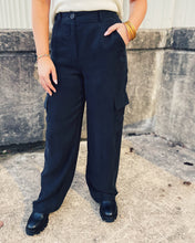 Load image into Gallery viewer, LUCY PARIS: MELLA CARGO PANT - BLACK (S)
