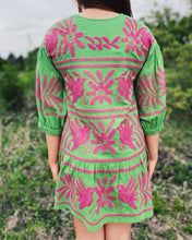Load image into Gallery viewer, SISTER MARY: LORA MAY EMBROIDERED DRESS - GRASS (XS)

