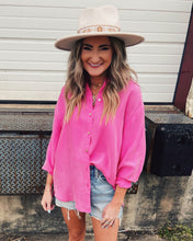 Load image into Gallery viewer, LUCY PARIS: MAGGIE BUTTON DOWN - PINK
