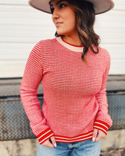 Load image into Gallery viewer, LUCY PARIS: TEYA KNIT TOP - RED ORANGE
