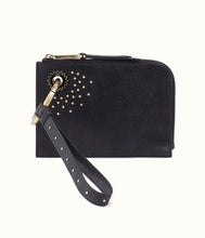 Load image into Gallery viewer, HOBO: JETT CREDIT CARD WRISTLET - STUDDED BLACK