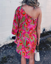 Load image into Gallery viewer, SHOW ME YOUR MUMU: HIGH VOLUME MINI DRESS - PARADISE PALMS
