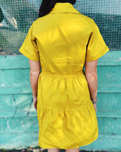 Load image into Gallery viewer, DELUC: TILDA SHIRT MINI DRESS - MUSTARD
