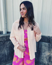 Load image into Gallery viewer, Z SUPPLY: KAILI BUTTON UP GAUZE TOP - GRAPEFRUIT
