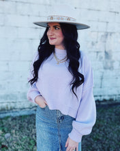 Load image into Gallery viewer, FREE PEOPLE: EASY STREET CROP PULLOVER - FROST LAVENDER
