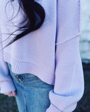 Load image into Gallery viewer, FREE PEOPLE: EASY STREET CROP PULLOVER - FROST LAVENDER
