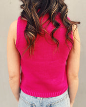 Load image into Gallery viewer, SINCERELY OURS: SIERRA SWEATER TANK - FUSCHIA
