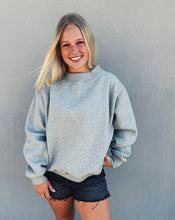 Load image into Gallery viewer, FLEECE WIDE NECK PULLOVER - HEATHER GREY
