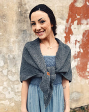Load image into Gallery viewer, TRIANGLE SHAWL SCARF - DARK GREY
