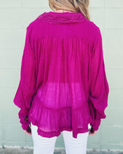 Load image into Gallery viewer, FREE PEOPLE: ELODIE BLOUSE - DRAGONFRUIT
