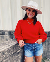 Load image into Gallery viewer, FREE PEOPLE: RILEY PULLOVER - FIREY RED
