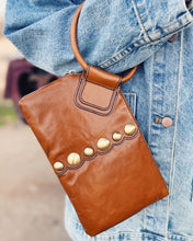 Load image into Gallery viewer, HOBO: SABLE WRISTLET - STUDDED POLISHED LEATHER
