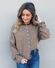 Load image into Gallery viewer, THE PERFECT CARDIGAN - CHOCOLATE STRIPE

