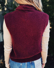Load image into Gallery viewer, SADIE &amp; SAGE: CROSBY FUZZY SWEATER - BURGUNDY
