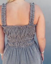 Load image into Gallery viewer, GINGHAM MIDI DRESS - CHOCOLATE
