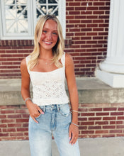 Load image into Gallery viewer, FREE PEOPLE: FULL BLOOM EYELET CAMI - IVORY
