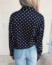 Load image into Gallery viewer, LUCY PARIS: RUE BUTTON DOWN TOP - BLACK/CREAM
