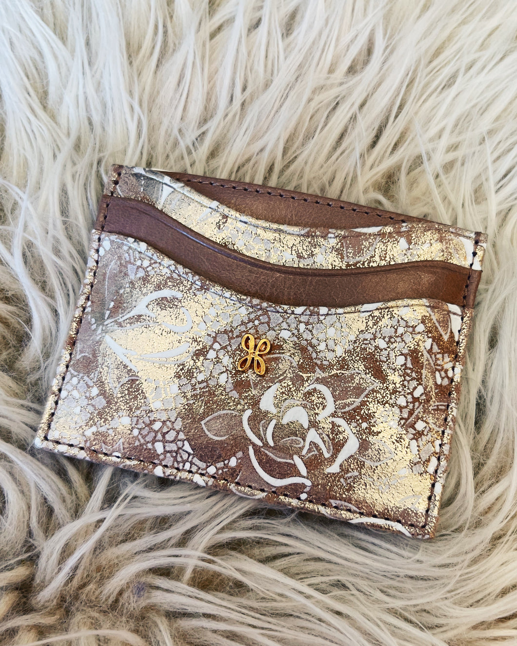 HOBO: MAX CARD CASE - GILDED PETALS