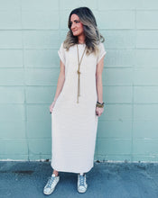 Load image into Gallery viewer, SADIE &amp; SAGE: LOCKET TEE MIDI DRESS - IVORY
