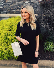 Load image into Gallery viewer, Z SUPPLY: SWAY MINI DRESS - TRUE BLACK
