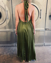 Load image into Gallery viewer, LUCY PARIS: BLYTH PLEATED DRESS - OLIVE
