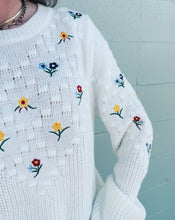 Load image into Gallery viewer, SADIE &amp; SAGE: BETTIE EMBROIDERED SWEATER - IVORY
