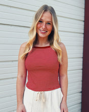 Load image into Gallery viewer, SADIE &amp; SAGE: JUKEBOX KNIT TANK RED WHITE
