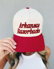 Load image into Gallery viewer, GAMEDAY SOCIAL: EMBROIDERED RAZORBACK TRUCKER HAT
