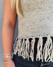 Load image into Gallery viewer, FRINGY SWEATER VEST - HEATHER GREY
