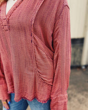 Load image into Gallery viewer, FREE PEOPLE: BY THE SHORE SHIRT - WINE COMBO
