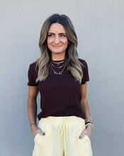 Load image into Gallery viewer, Z SUPPLY: TOURIST TEE - CHOCOLATE CHERRY
