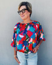 Load image into Gallery viewer, ABSTRACT PRINT FLOWY BLOUSE - MULTI
