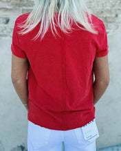 Load image into Gallery viewer, FREE PEOPLE: NOVA TEE - HIGH RISK RED (S)
