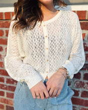 Load image into Gallery viewer, FREE PEOPLE: MARIS FINE GAUGE CARDI - CLEAN IVORY
