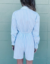 Load image into Gallery viewer, STEVE MADDEN: ARIA ROMPER - BLUE STRIPE

