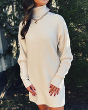 Load image into Gallery viewer, SADIE &amp; SAGE: ANYA TURTLE NECK DRESS - CREAM
