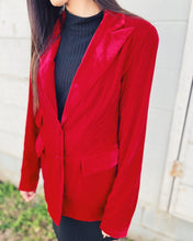 Load image into Gallery viewer, STEVE MADDEN: MERENE BLAZER - RED VELVET
