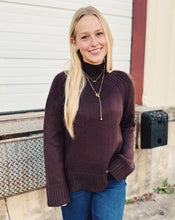 Load image into Gallery viewer, Z SUPPLY: EMERGE FUNNEL NECK SWEATER - CHOCOLATE CHERRY
