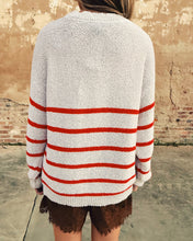 Load image into Gallery viewer, DESERT STRIPED SWEATER - BLOOD ORANGE
