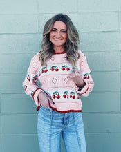Load image into Gallery viewer, SADIE &amp; SAGE: CHERRY ON TOP SWEATER - PINK MULTI
