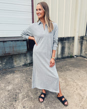 Load image into Gallery viewer, Z SUPPLY: ASPEN MAXI SWEATSHIRT DRESS - CLASSIC HEATHER GREY
