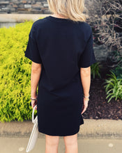 Load image into Gallery viewer, Z SUPPLY: SWAY MINI DRESS - TRUE BLACK
