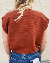 Load image into Gallery viewer, SADIE &amp; SAGE: SOFT CEDAR TAPERED KNIT TOP - RUST
